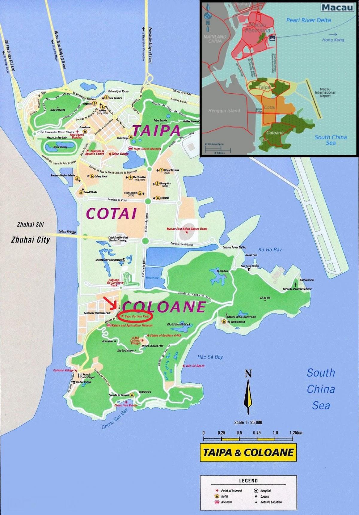 քարտեզ տոմսի Macau 