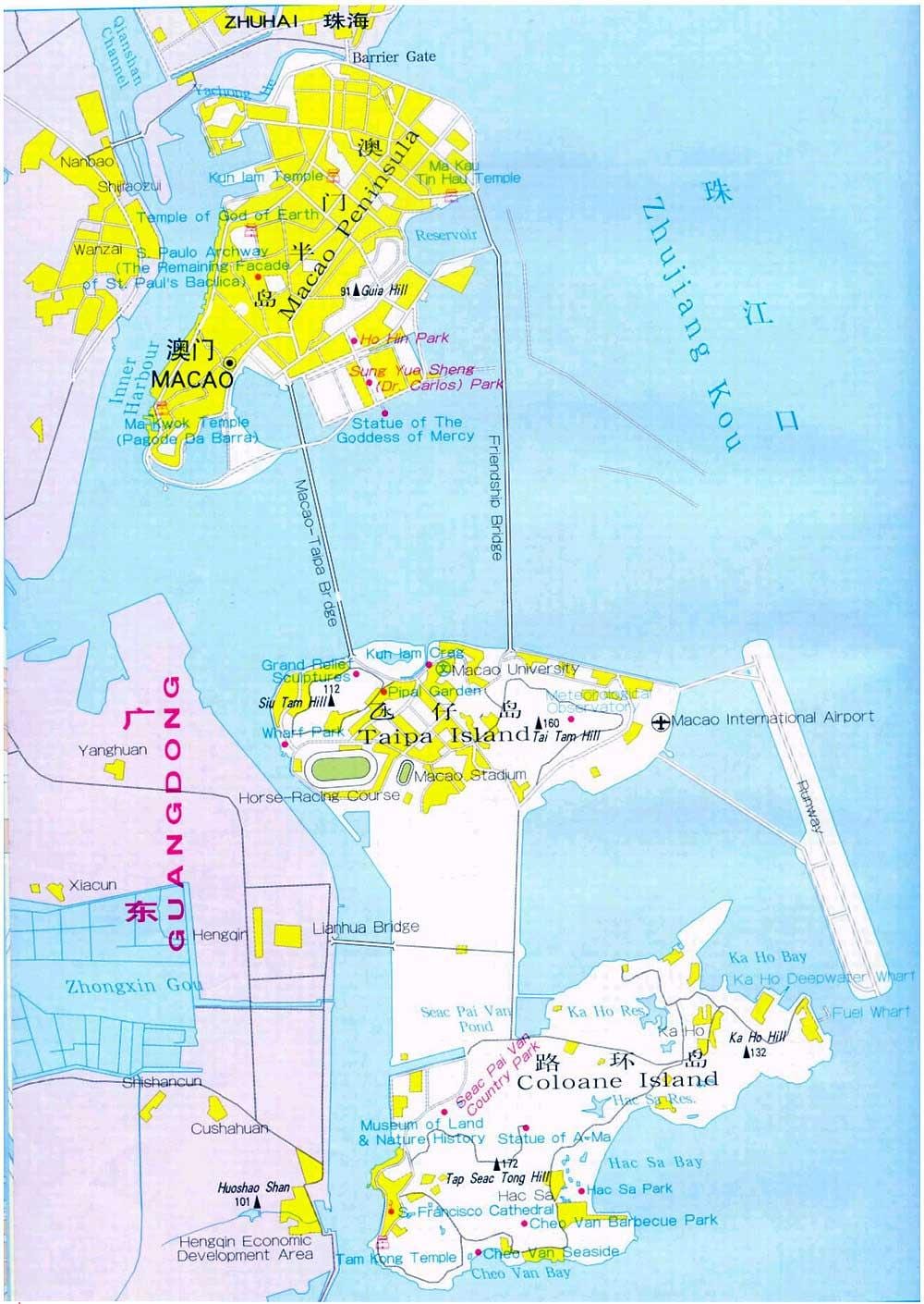 քարտեզ քաղաքի Macau 